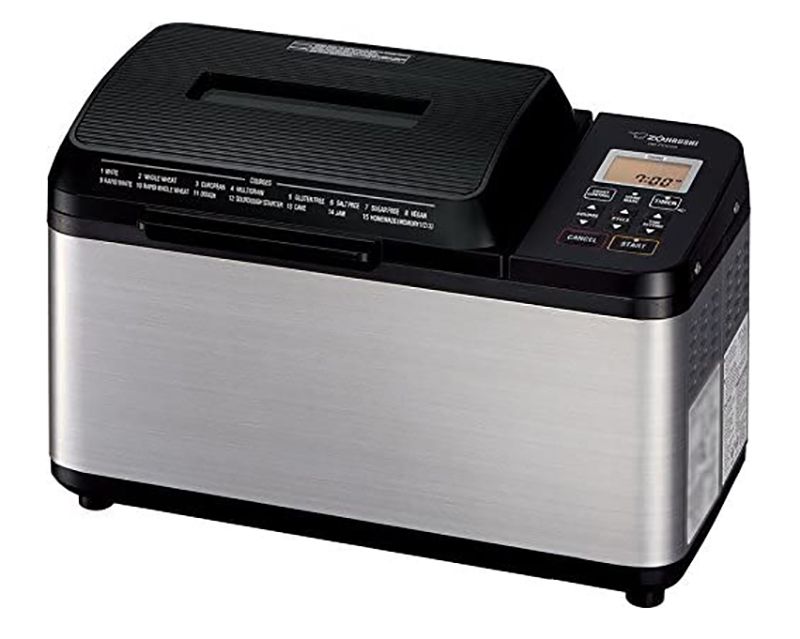 Zojirushi BB-PDC20BA Home Bakery Virtuoso Plus Breadmaker, 2 lb. loaf of bread, Stainless Steel/Black