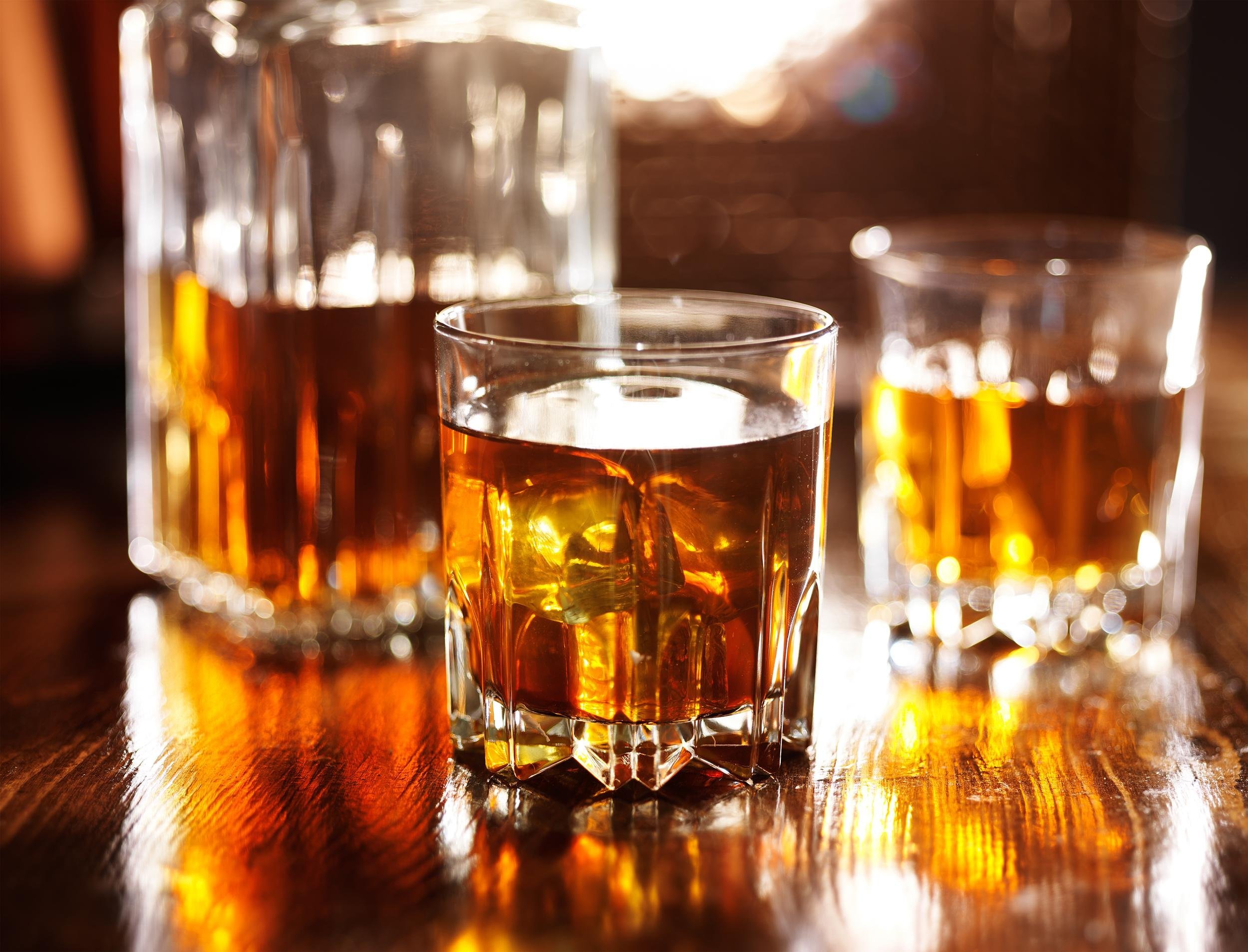 selection of artisanal liquor