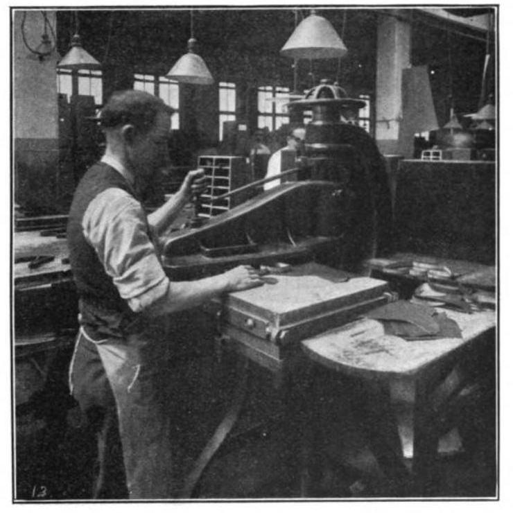 A clicking machine from 1922, used to die cut leather