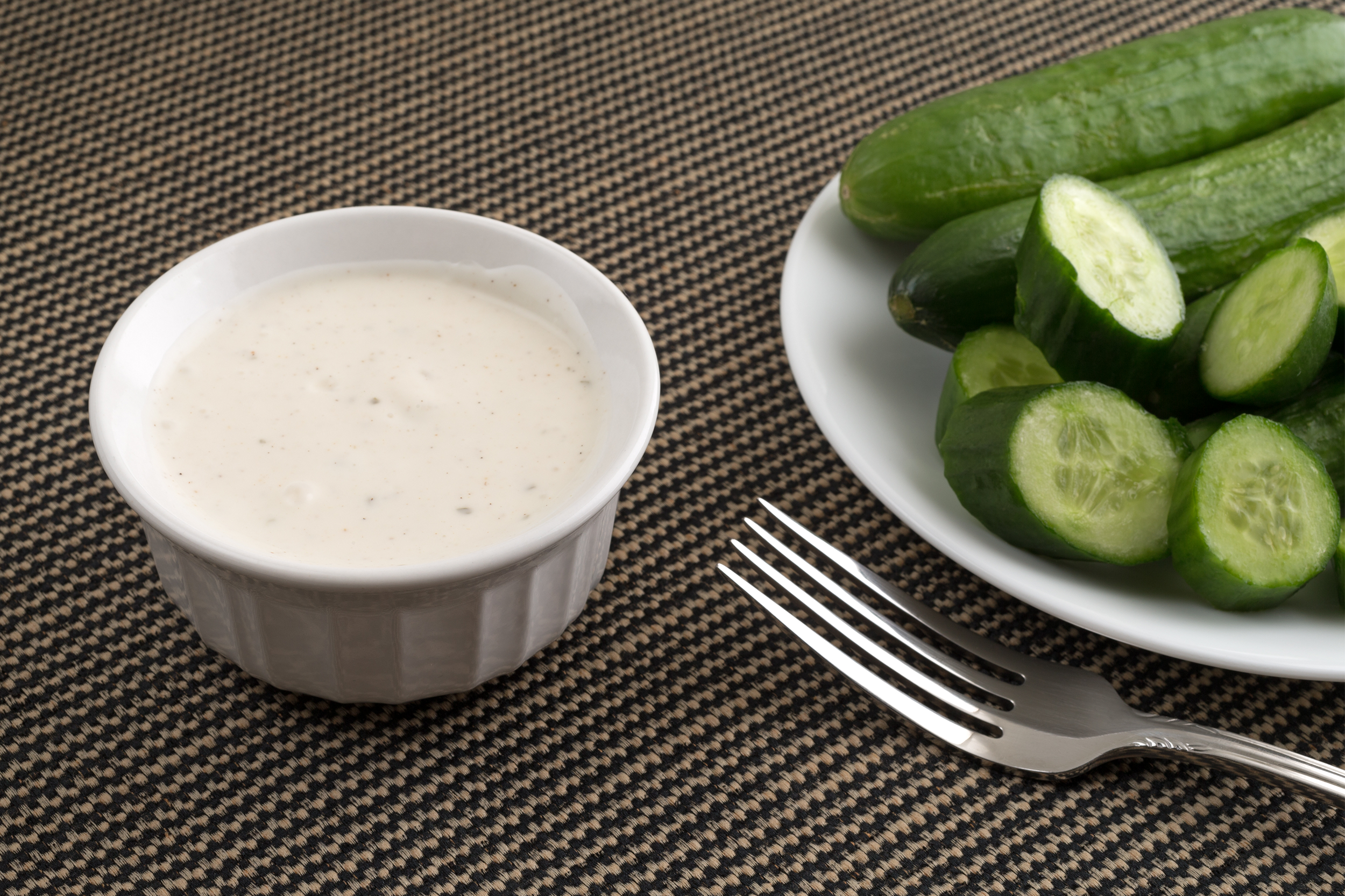 Ranch Dressing with cucumbers