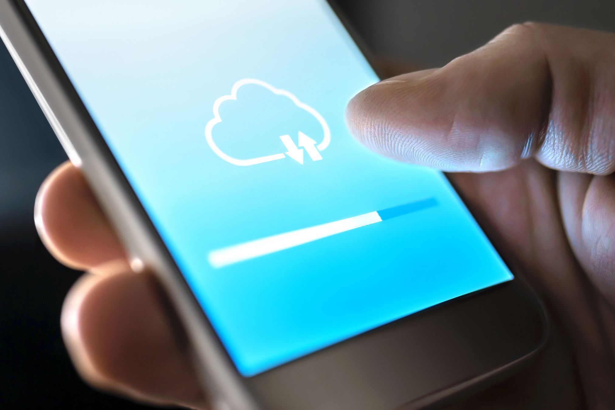 phone backing up to cloud