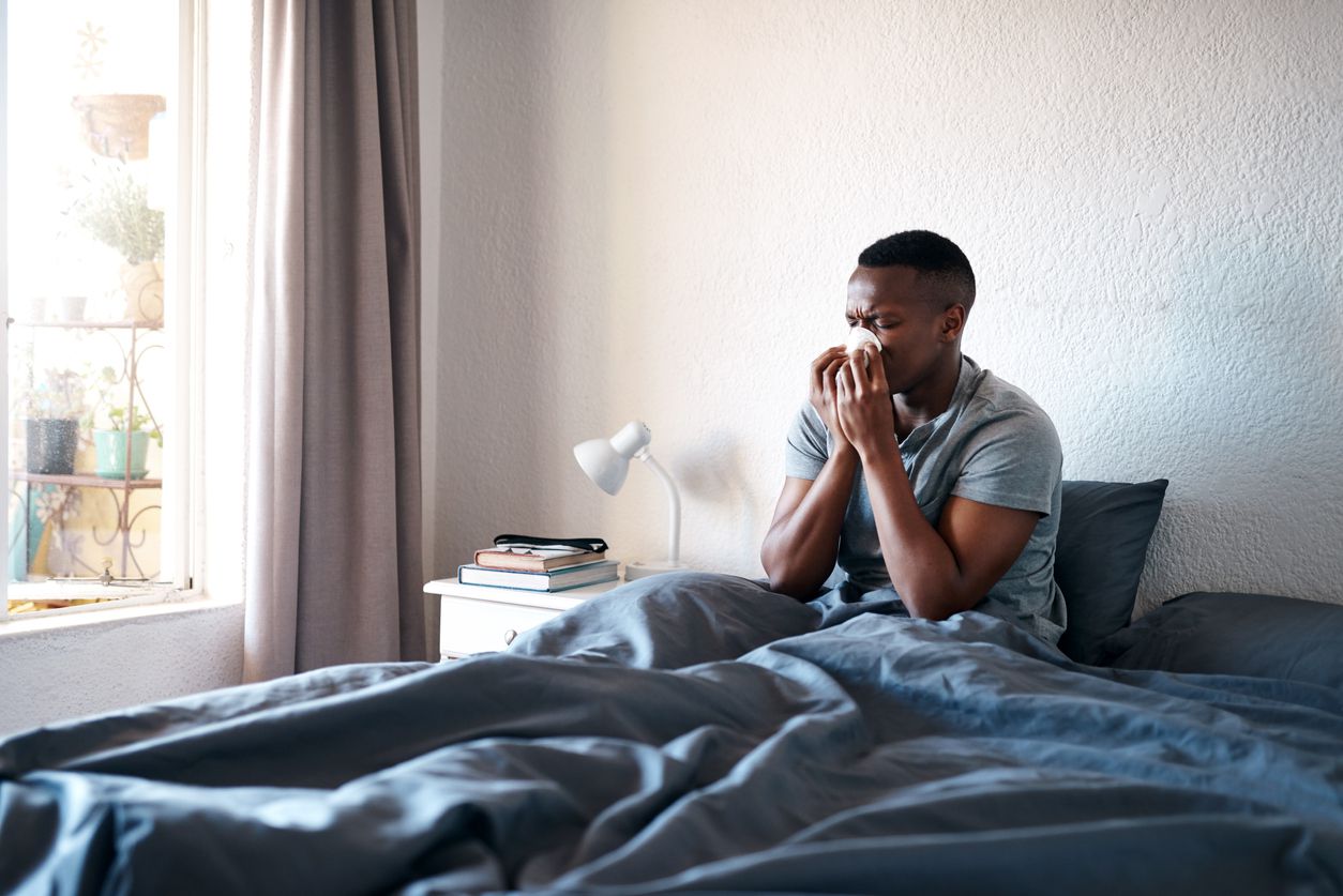 sick in bed