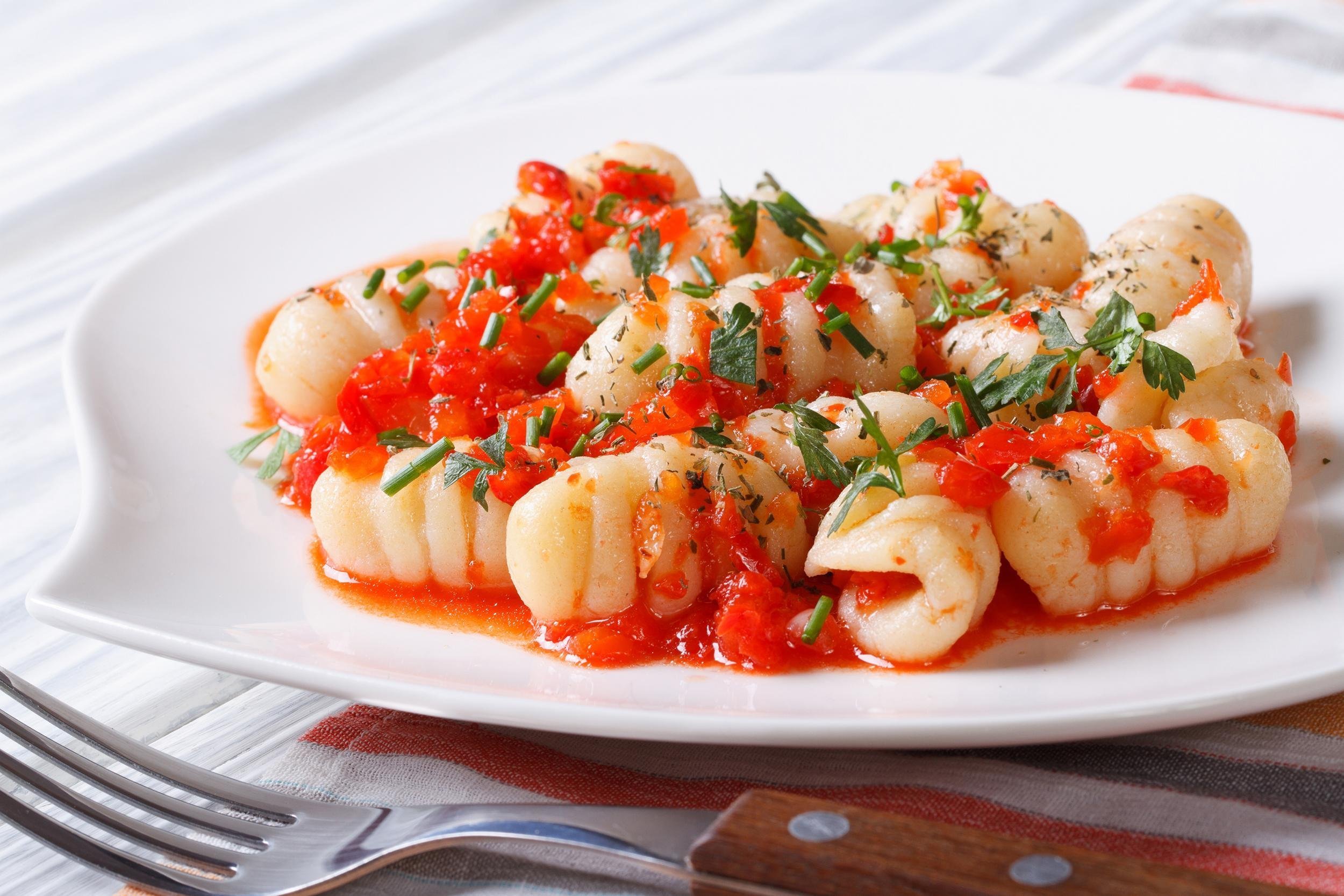potato gnocchi with tomato sauce