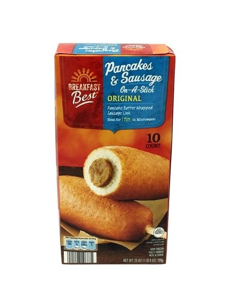 Aldi Breakfast Best Pancakes and Sausage on a Stick