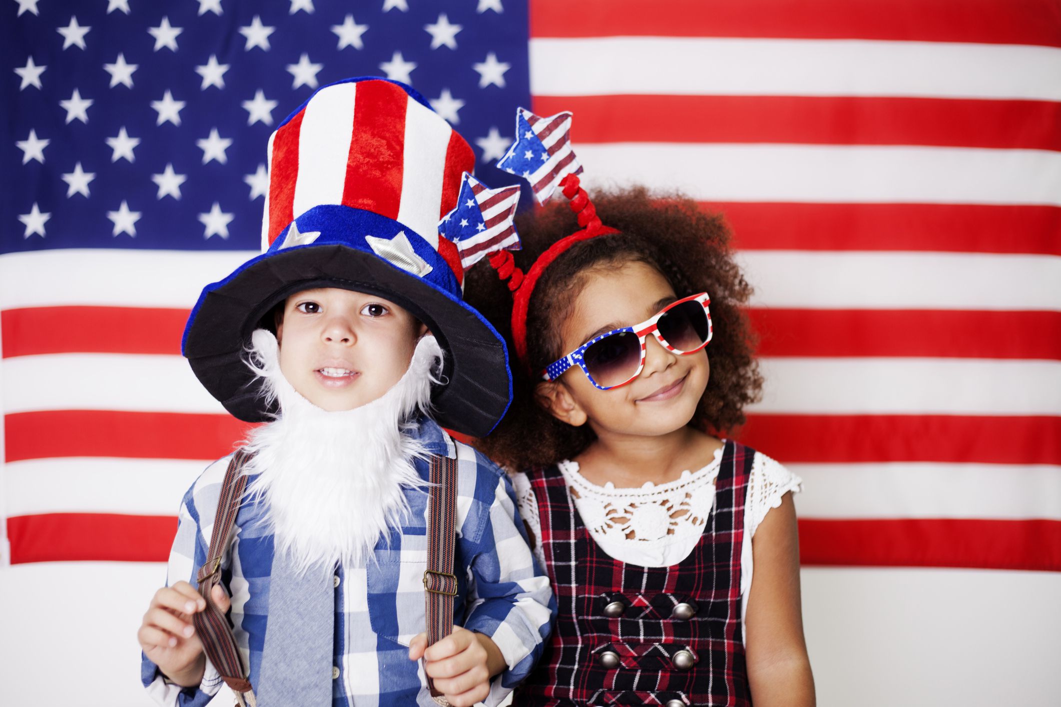 kids in patriotic costumes