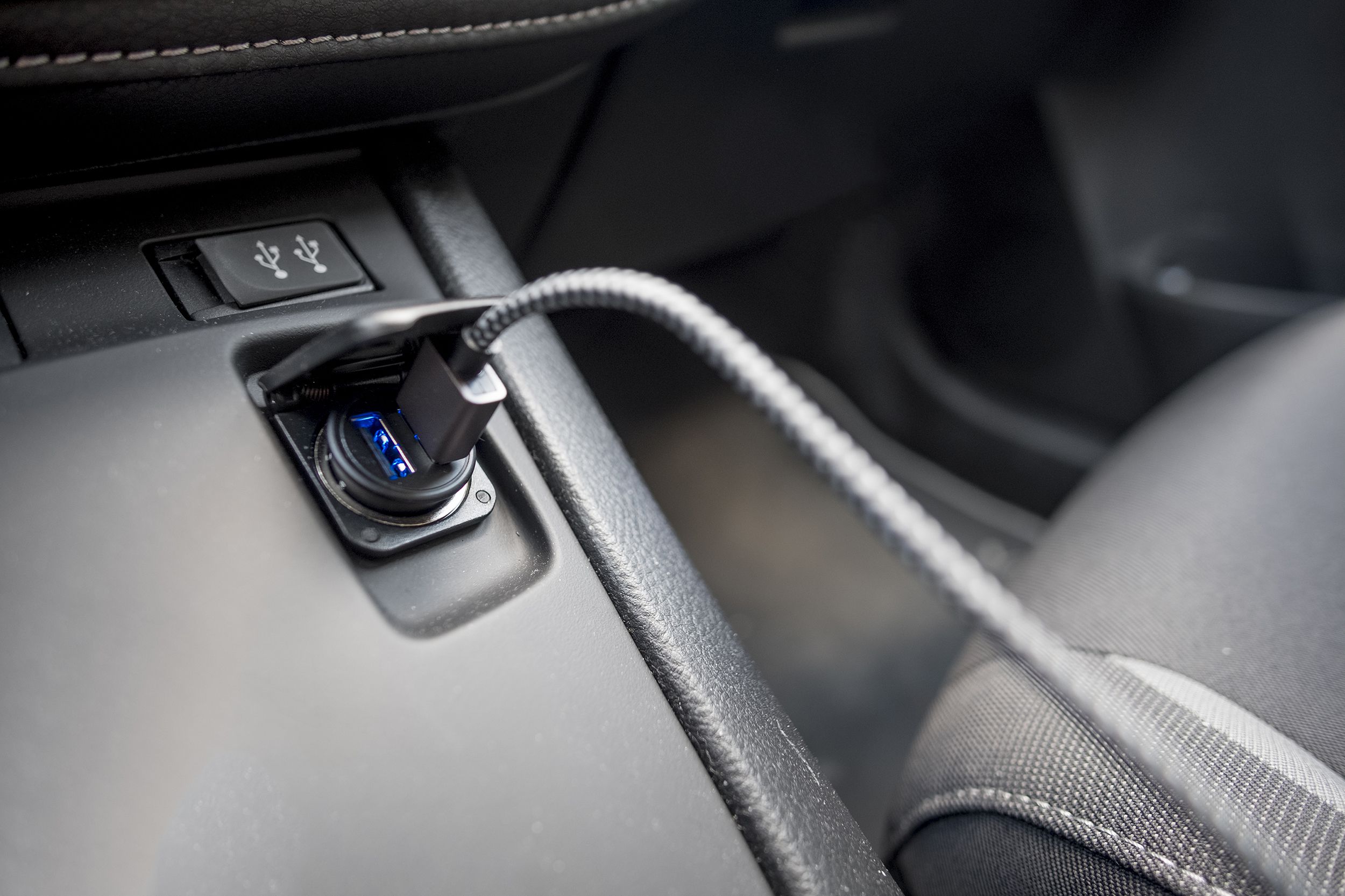 USB cable car double charge cigarette lighter socket