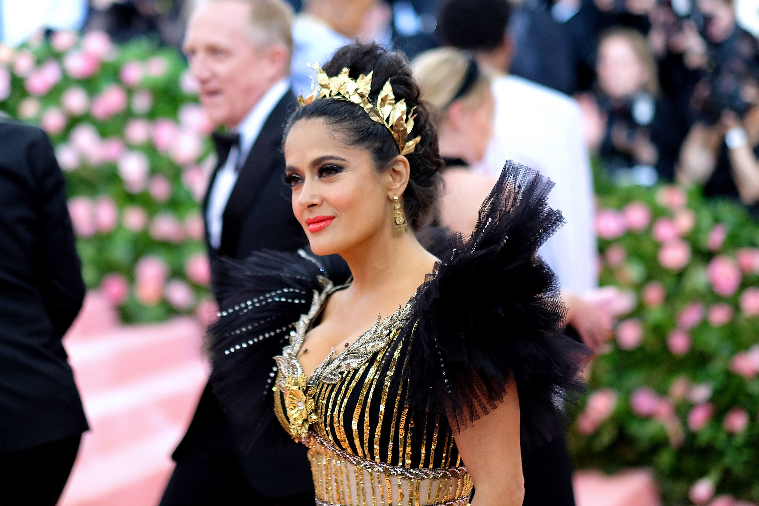 Salma Hayek attends The 2019 Met Gala Celebrating Camp: Notes on Fashion at Metropolitan Museum of Art on May 06, 2019 in New York City.