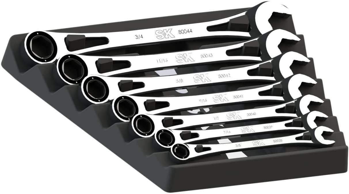 SK Tools USA Ratcheting Wrenches, Fractional Combination Wrench Set