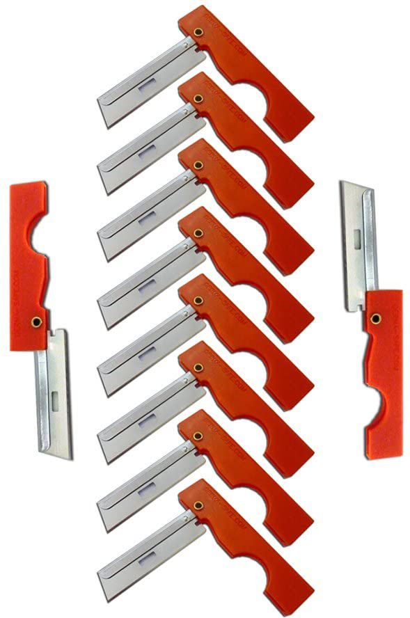 Derma-Safe Folding Utility Razor (10-pack)