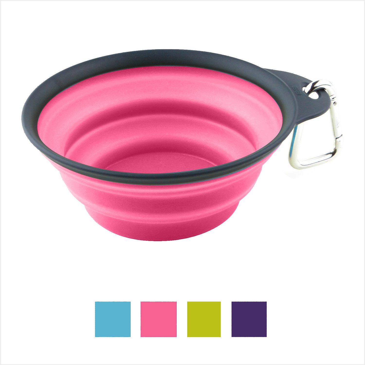 Dexas Popware for Pets Collapsible Travel Cup with Carabiner
