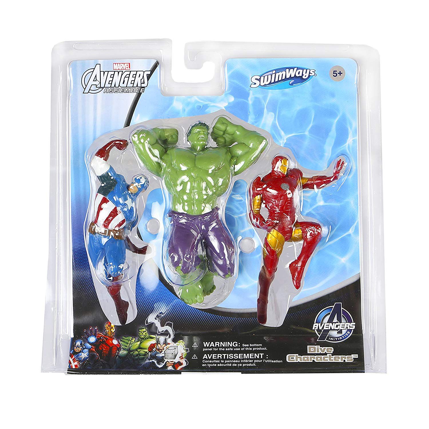SwimWays Marvel Avengers Dive Characters Kids Pool Toy