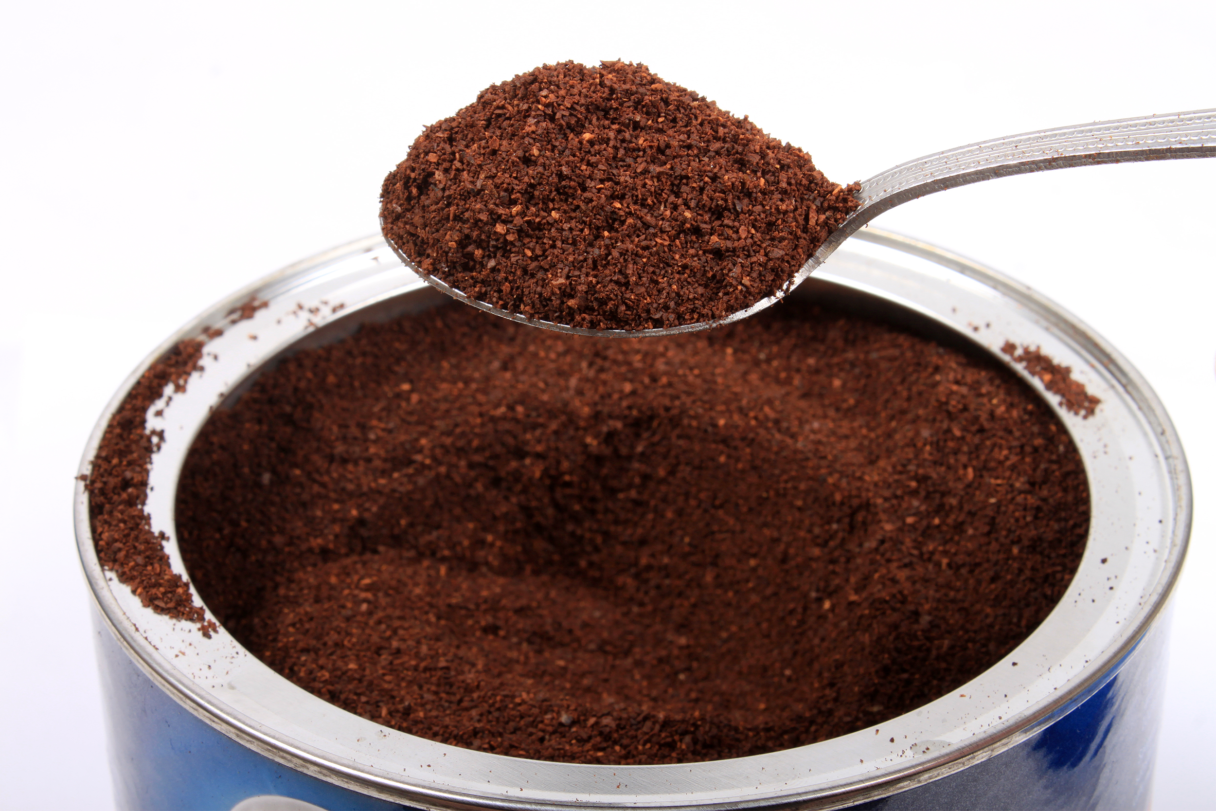 ground coffee in a can