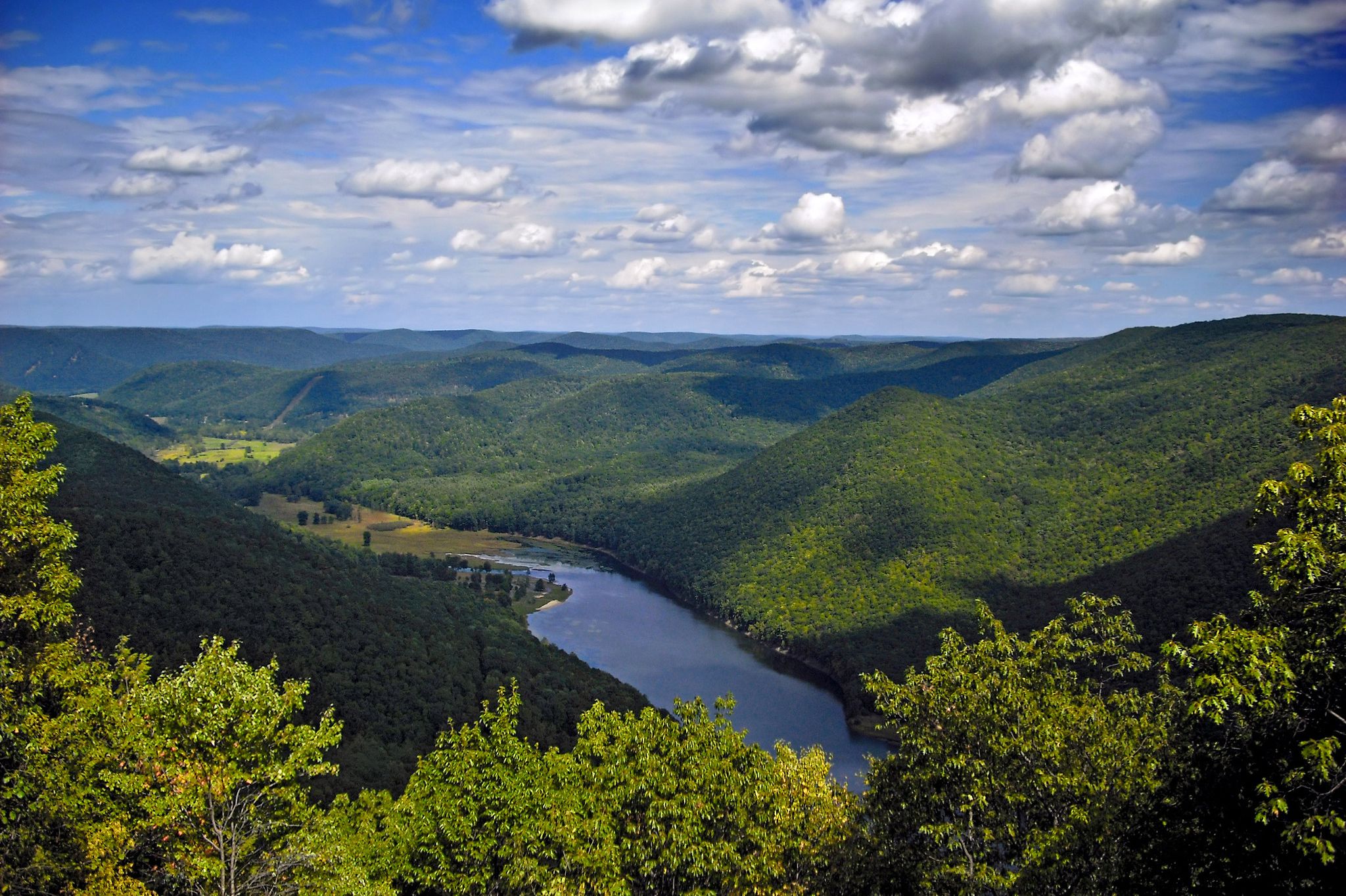 Northeast-facing vista Kettle Creek State Park