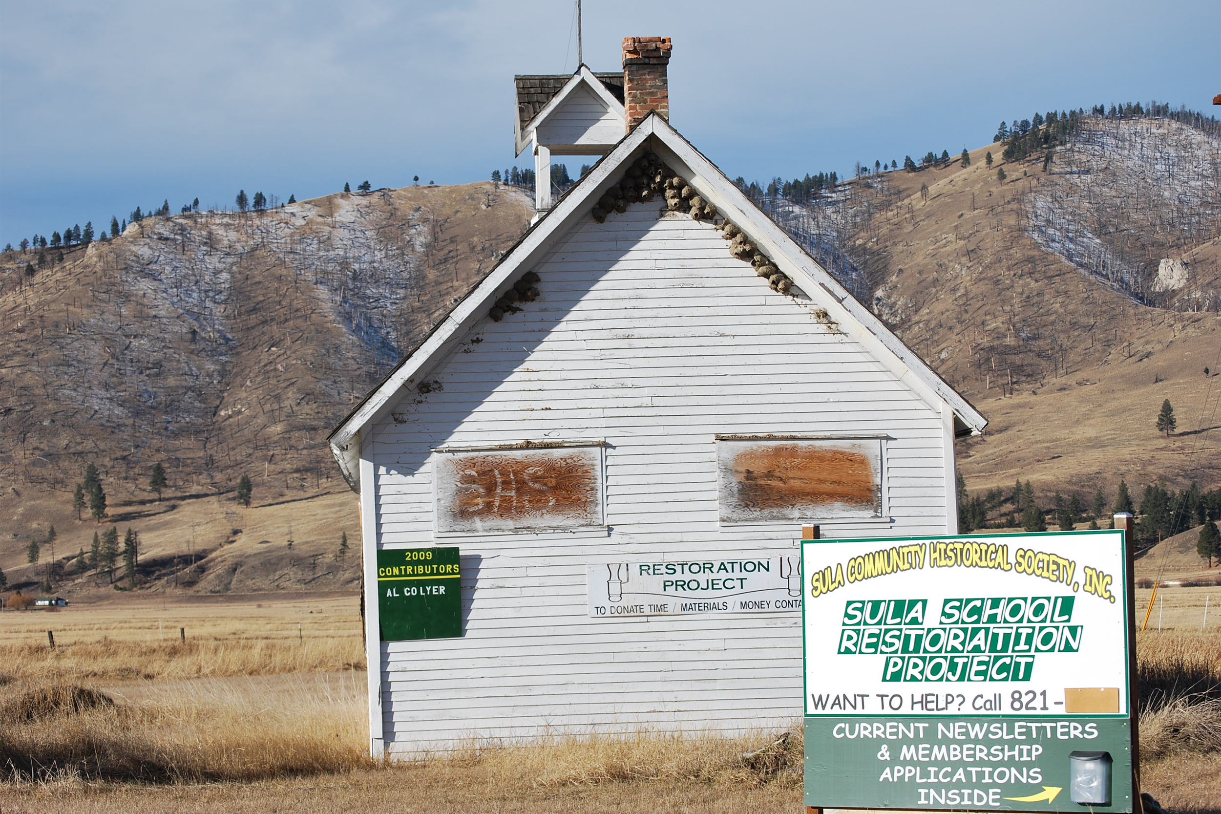 Old 1-room schoolhouse in Sula