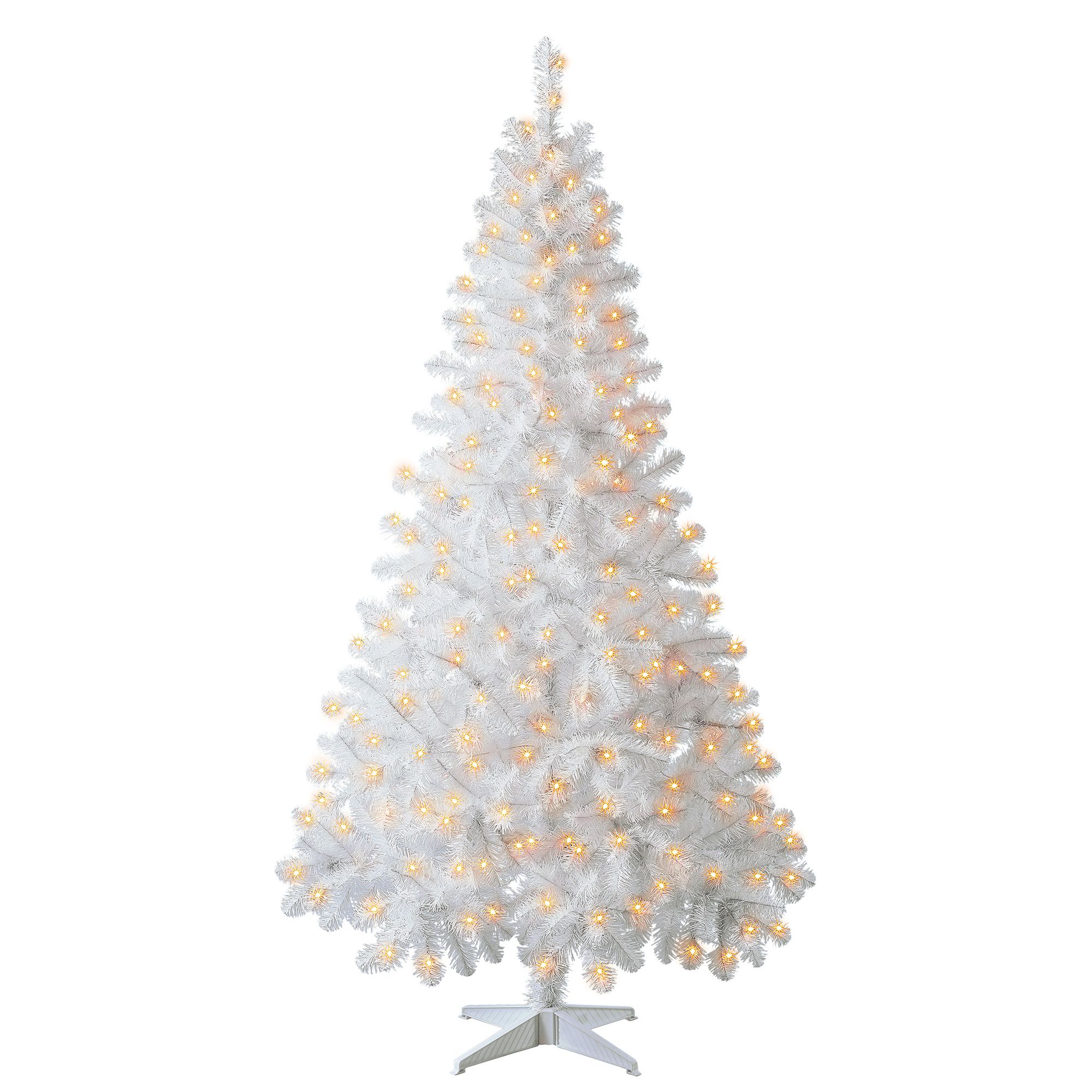 White Artificial Christmas Tree with Lights
