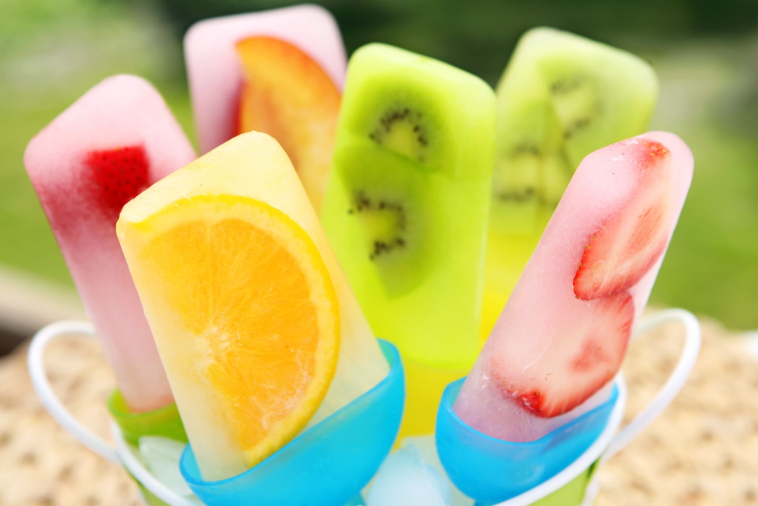 Homemade fruit popsicles
