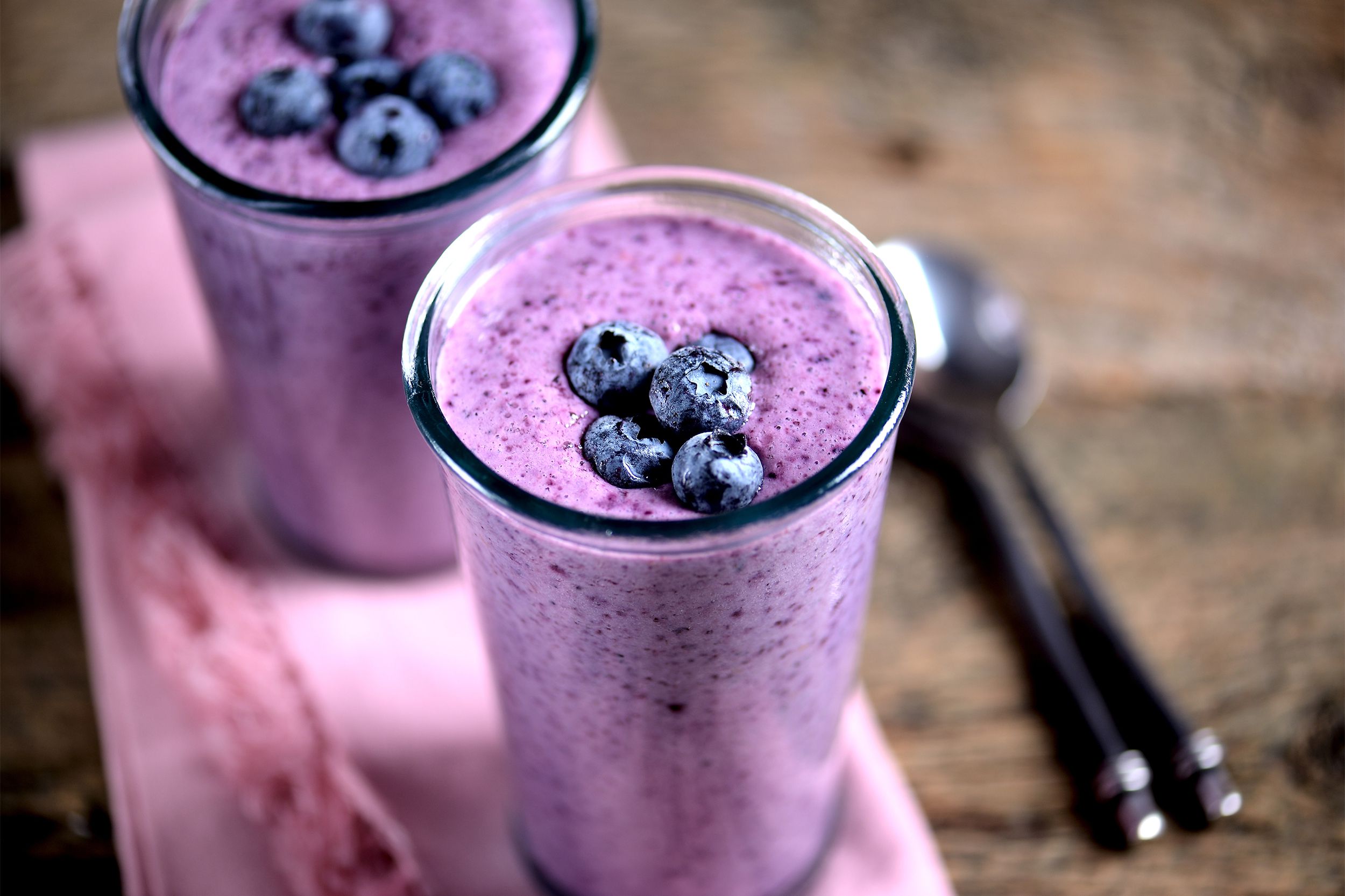 Blueberry shakes or smoothies