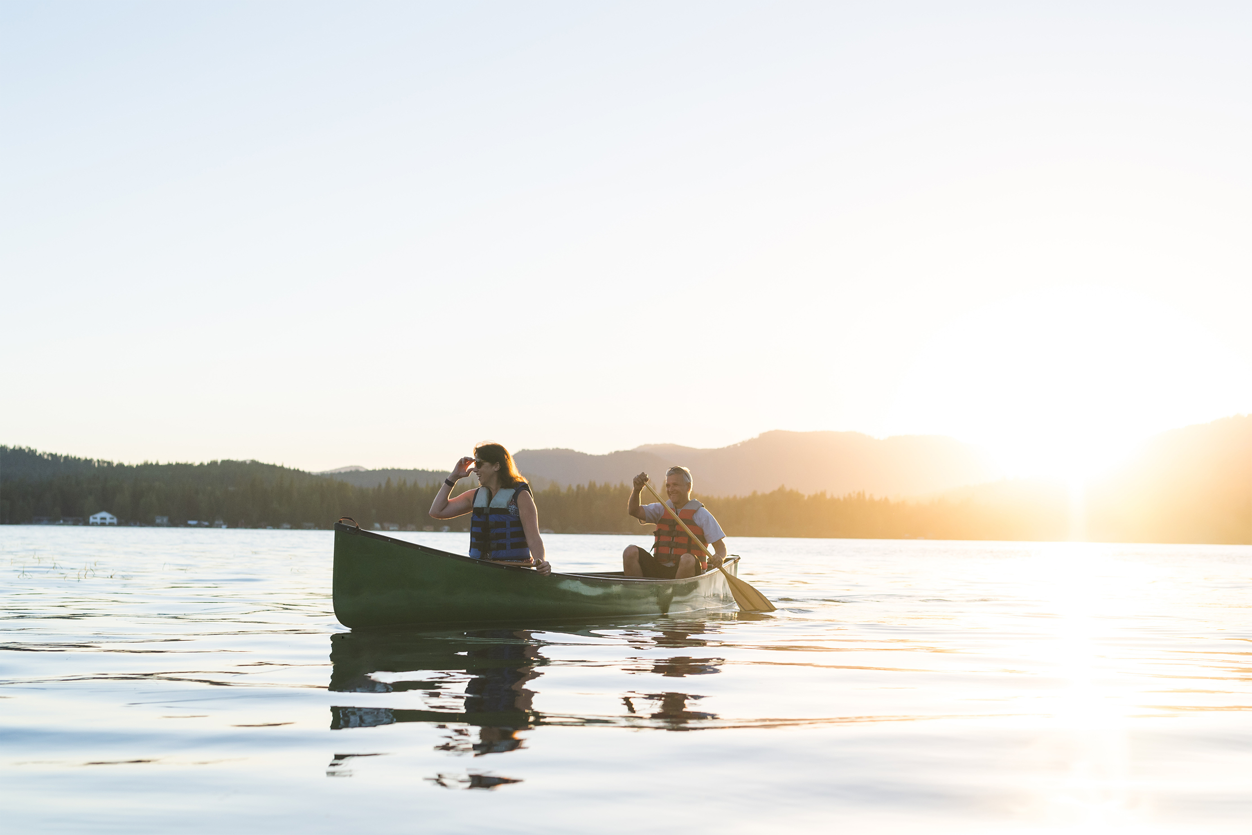couple in a canoe