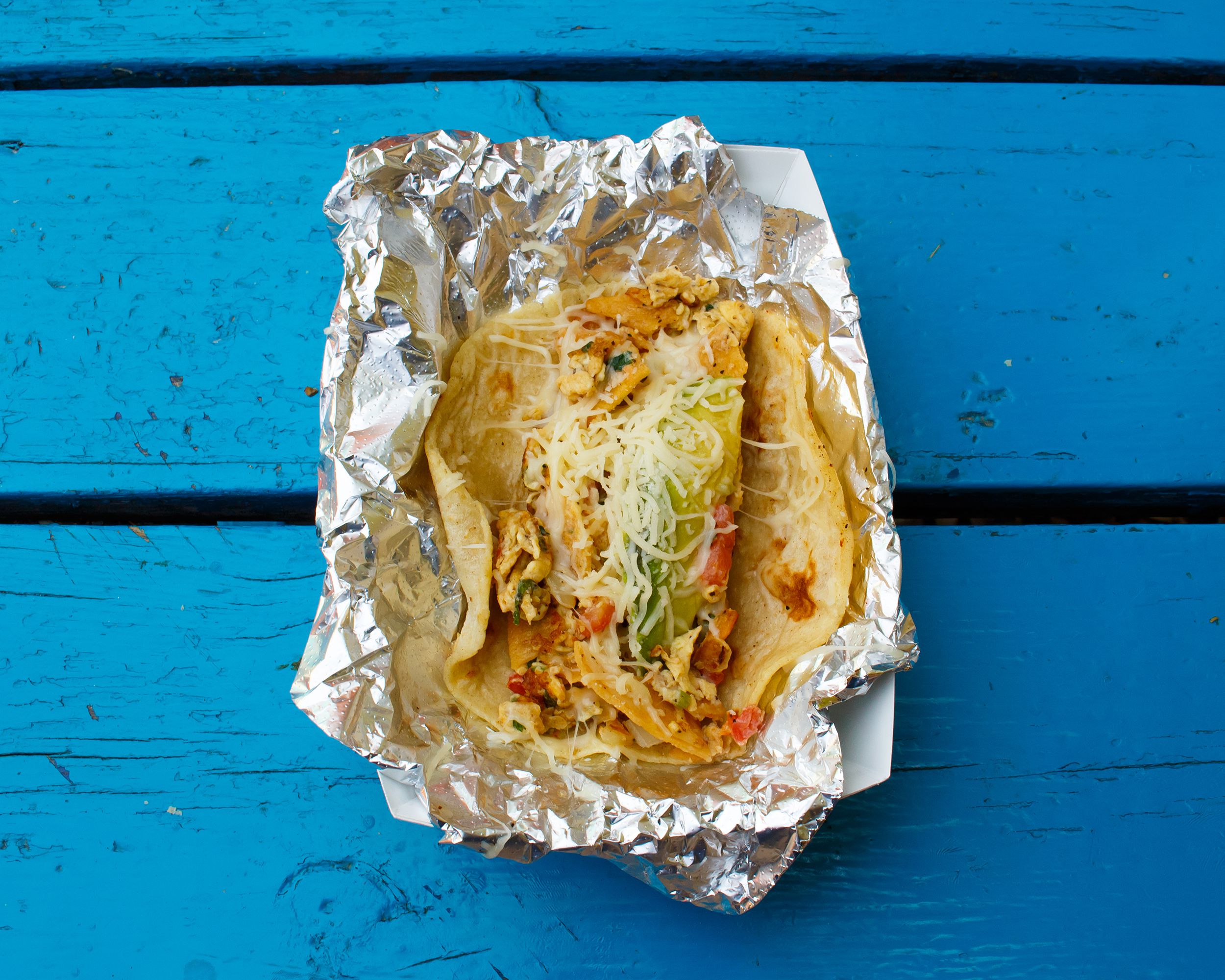 The Migas Taco from Veracruz All-Natural in Austin, Texas