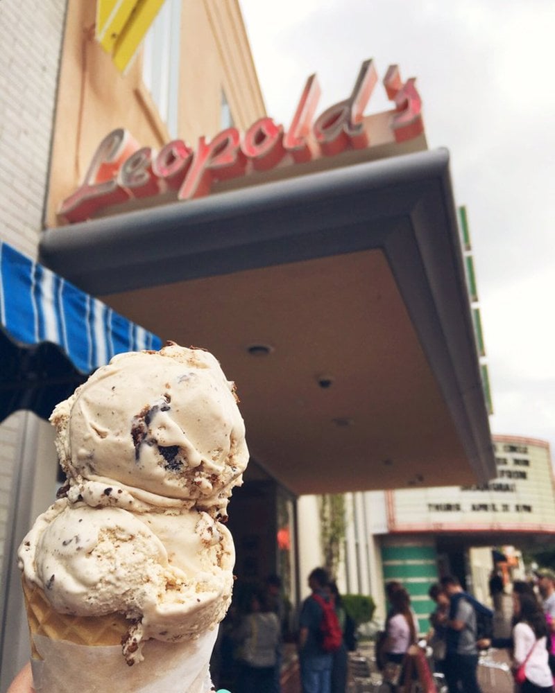 ice cream at Leopold's Ice Cream in Savannah, Georgia