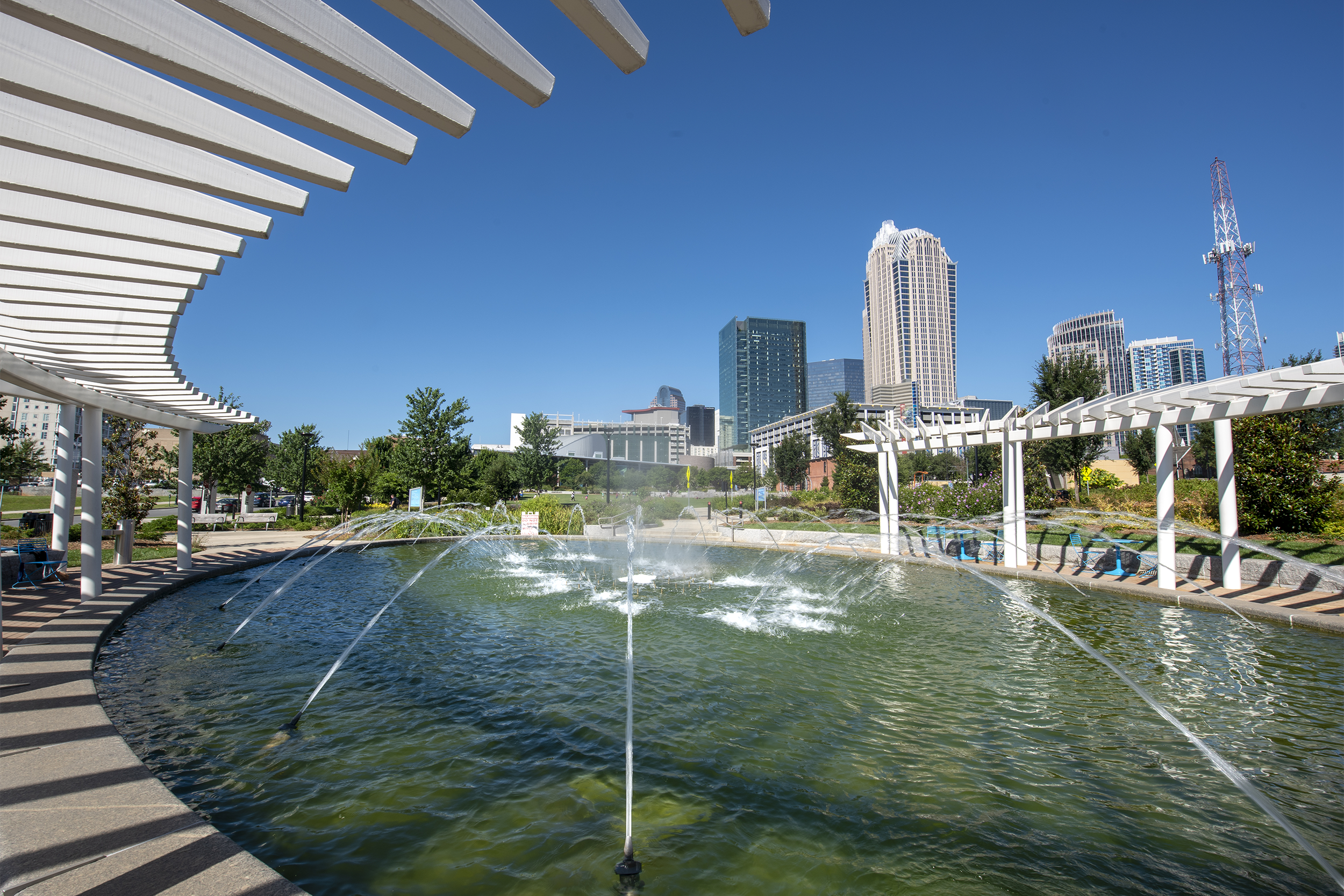First Ward Park in downtown Charlotte, North Carolina