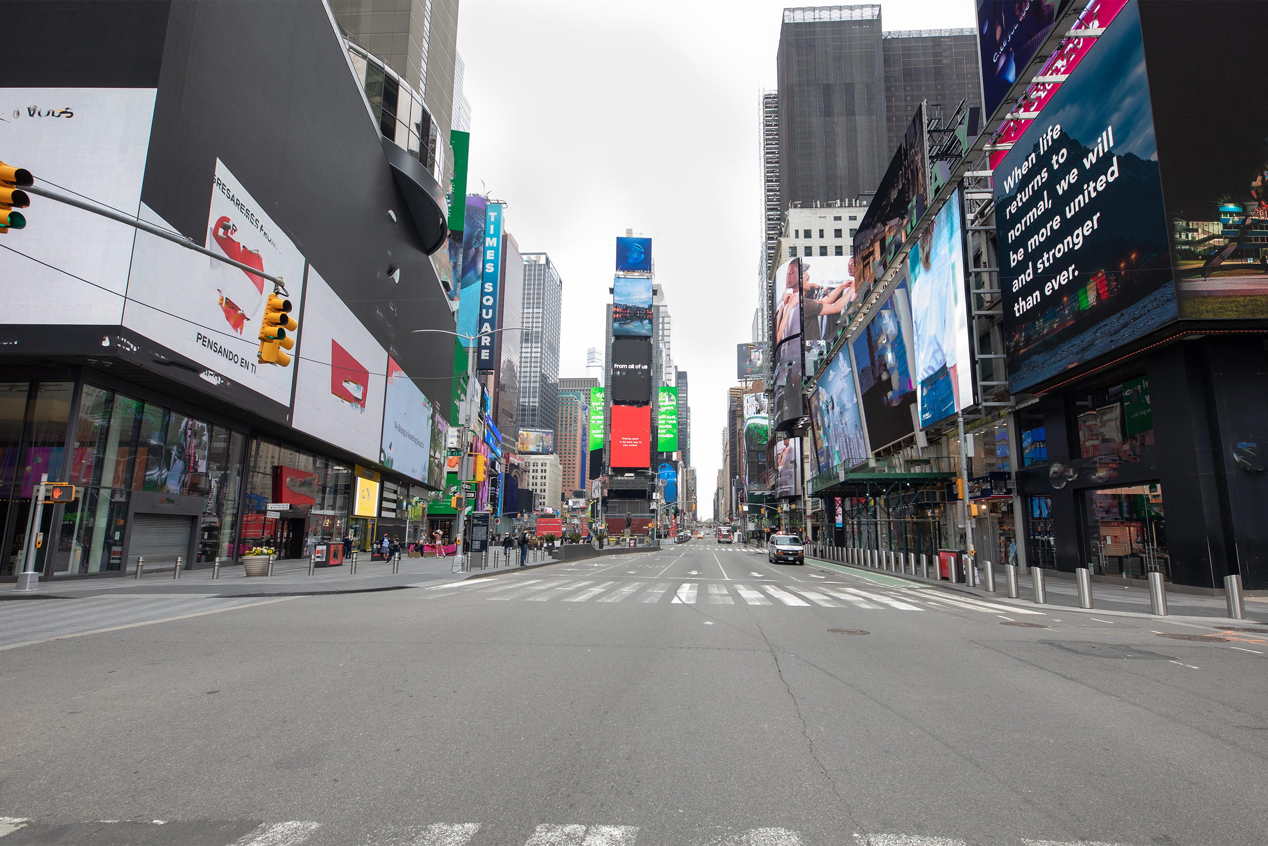 empty Times Square New York