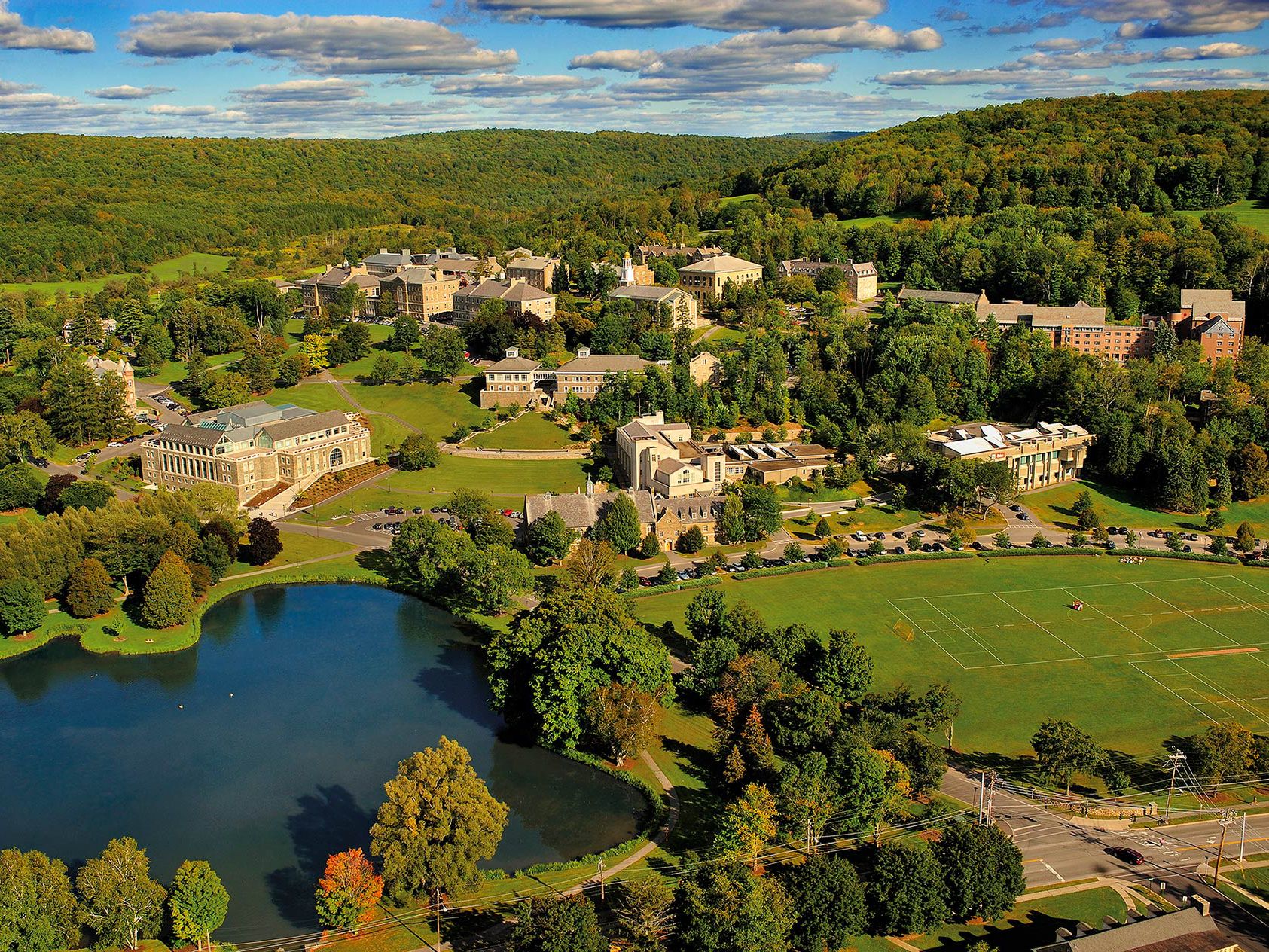 The Colgate University campus in Hamilton, NY