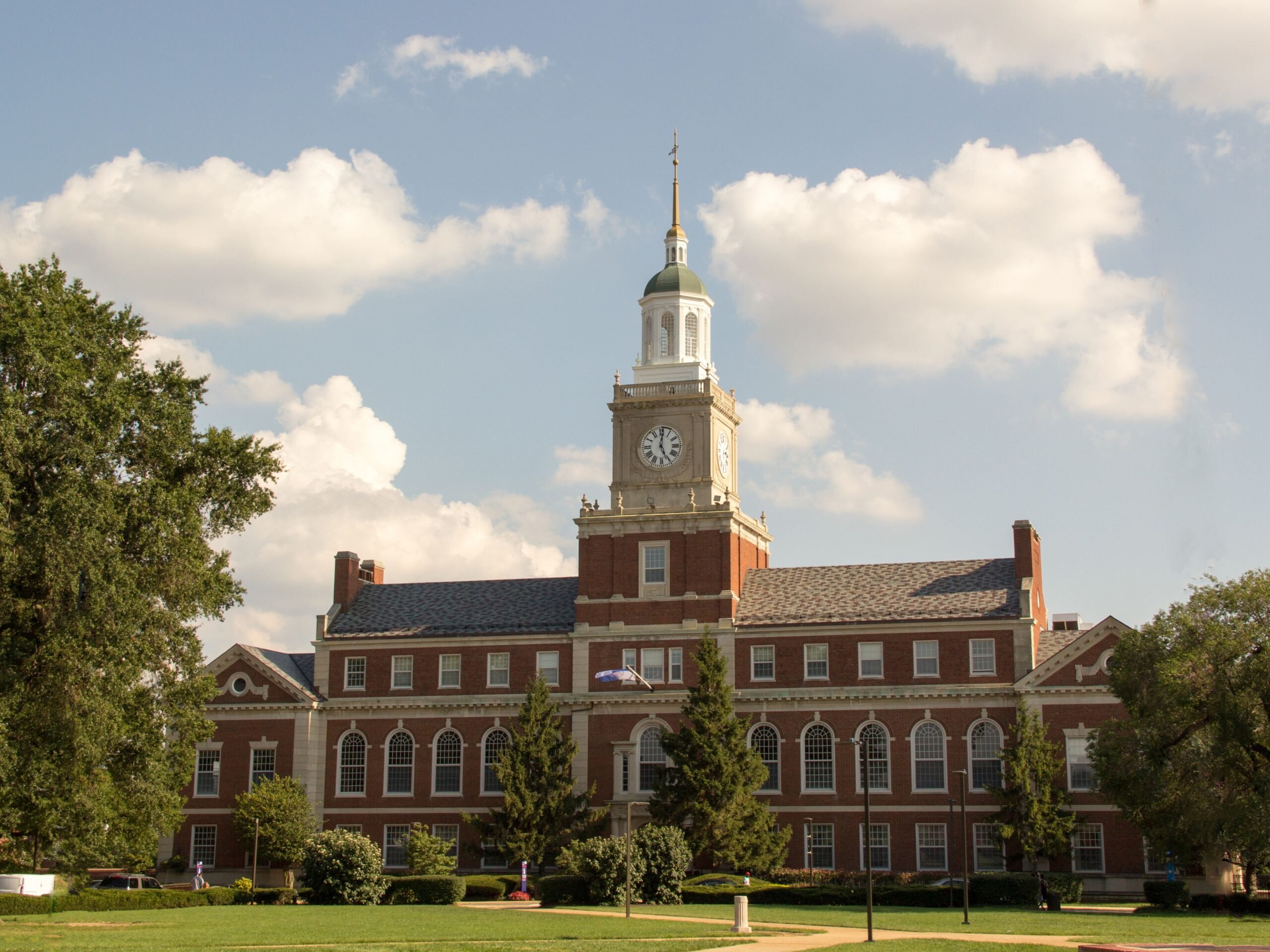 Founders Library is an iconic building on the Howard University campus that has been declared a National Historic Landmark.