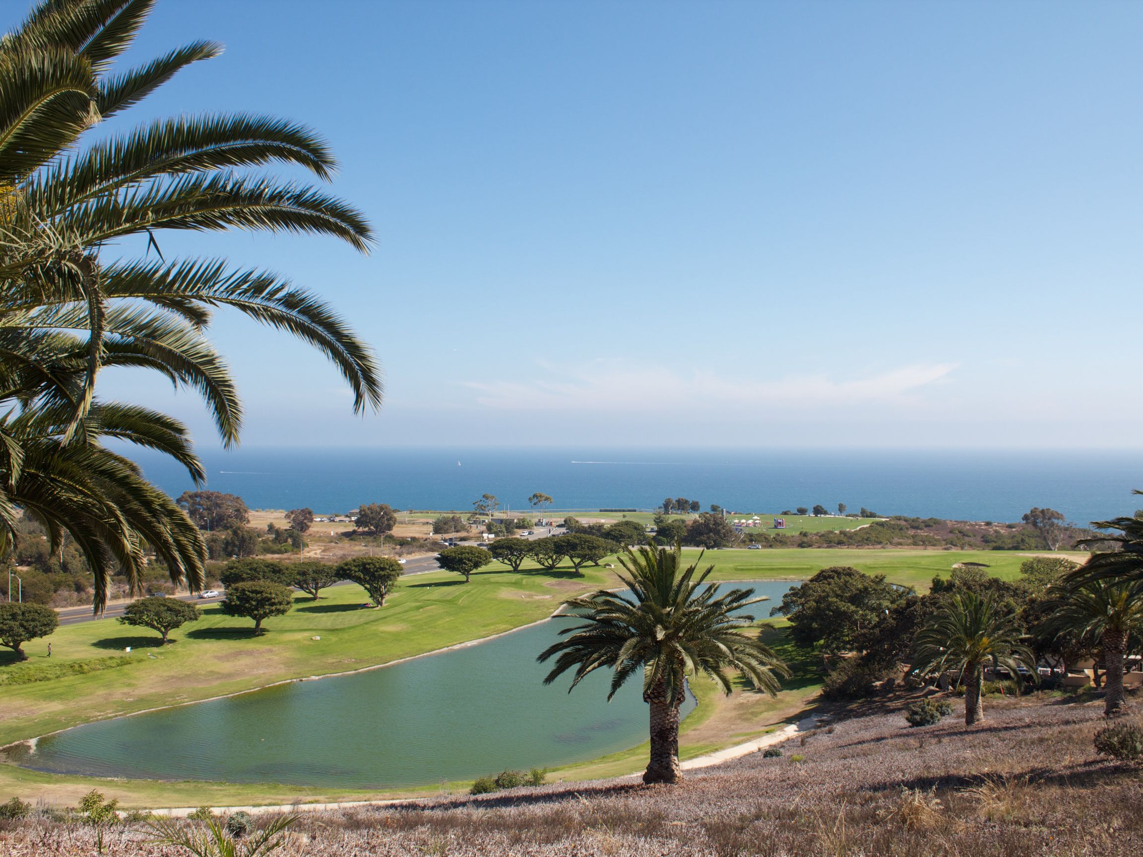 Pepperdine University: A view of Alumni Park and the Santa Monica Bay beyond