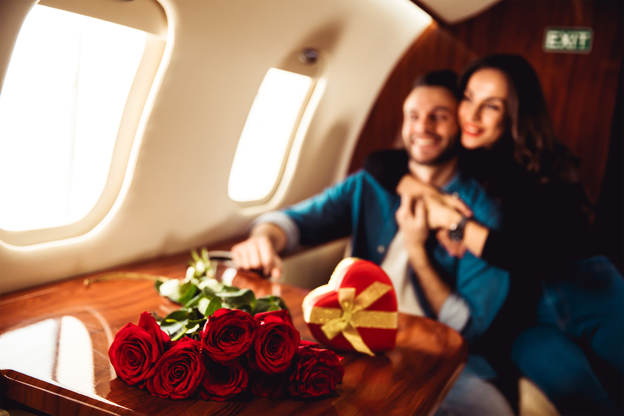date on a private jet