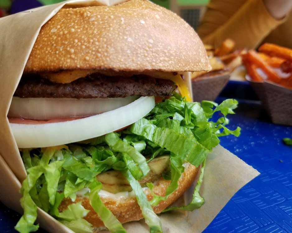 burger from rain city burgers