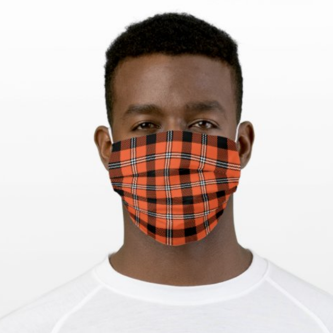 Autumn Tartan Face Mask