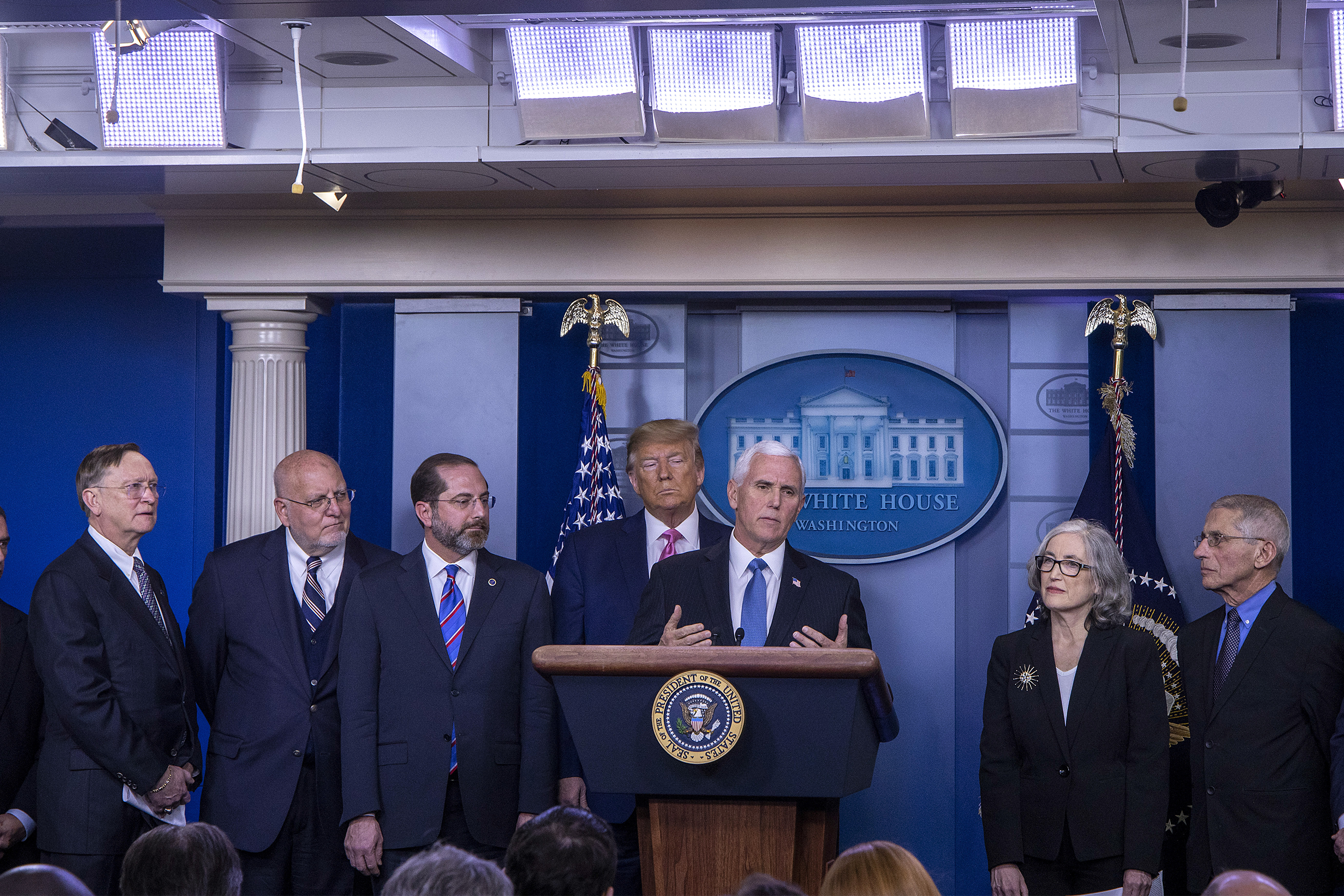 President Trump Holds Press Conference With CDC Officials On Coronavirus