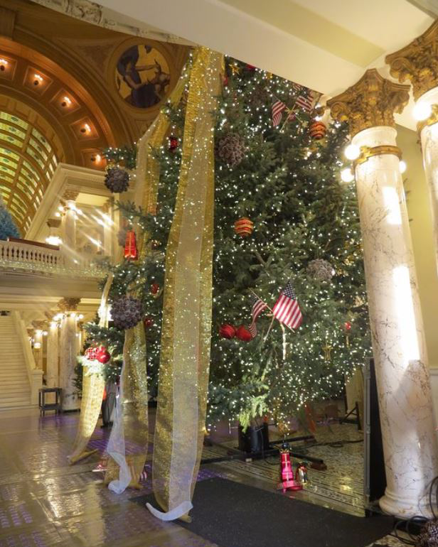 Christmas Trees at State Capitol, Pierre, South Dakota