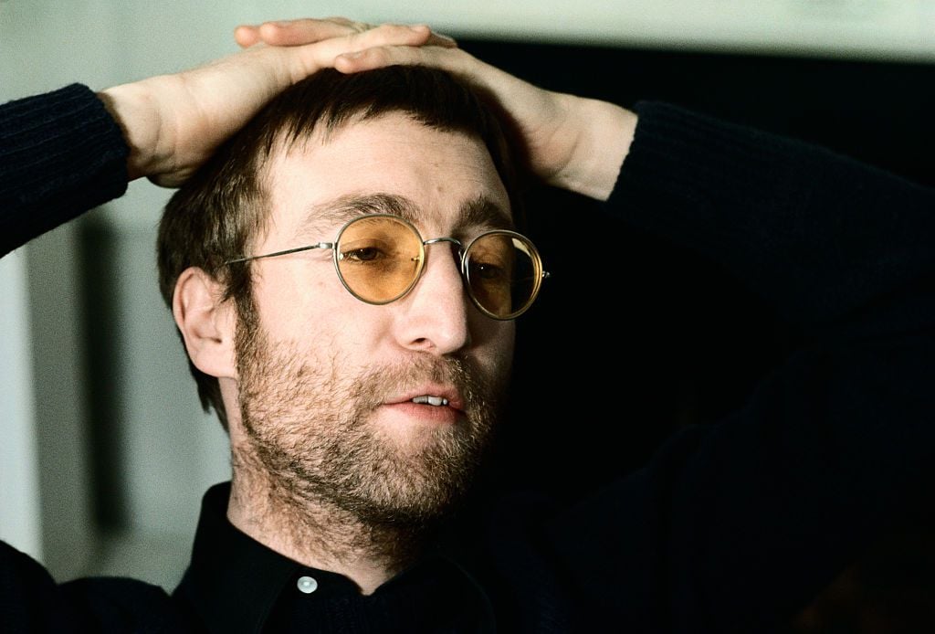 John Lennon Wearing Yellow Glasses
