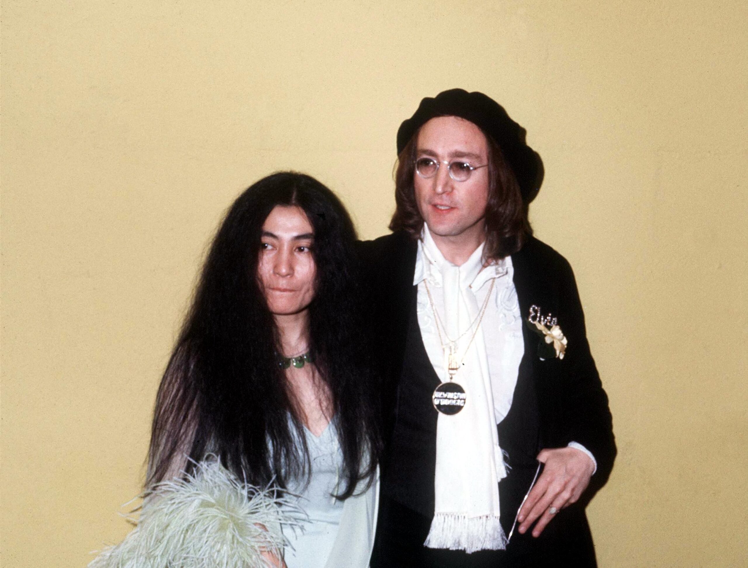 John Lennon and Yoko Ono in an undated photo taken in New York, NY in the 1970's.