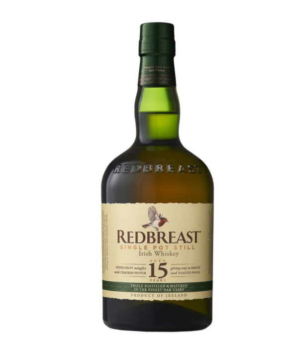 7. Redbreast Single Pot Still 15-Year Irish Whiskey
