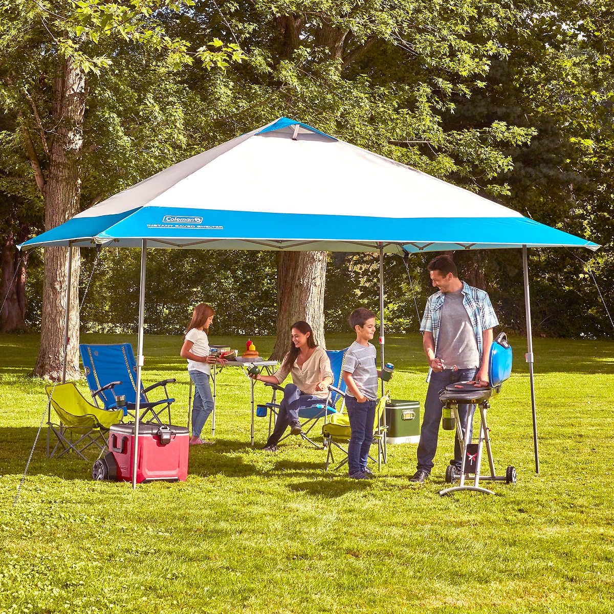 coleman 13' by 13' instant eaved shelter