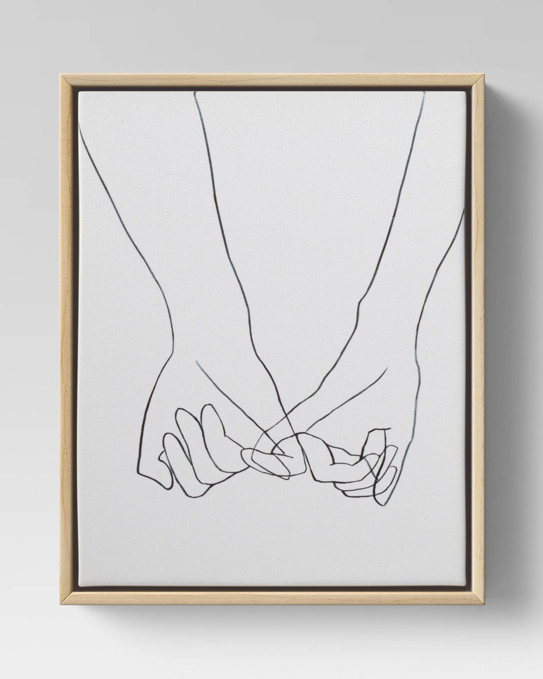 Opalhouse Holding Hands Framed Wall Canvas