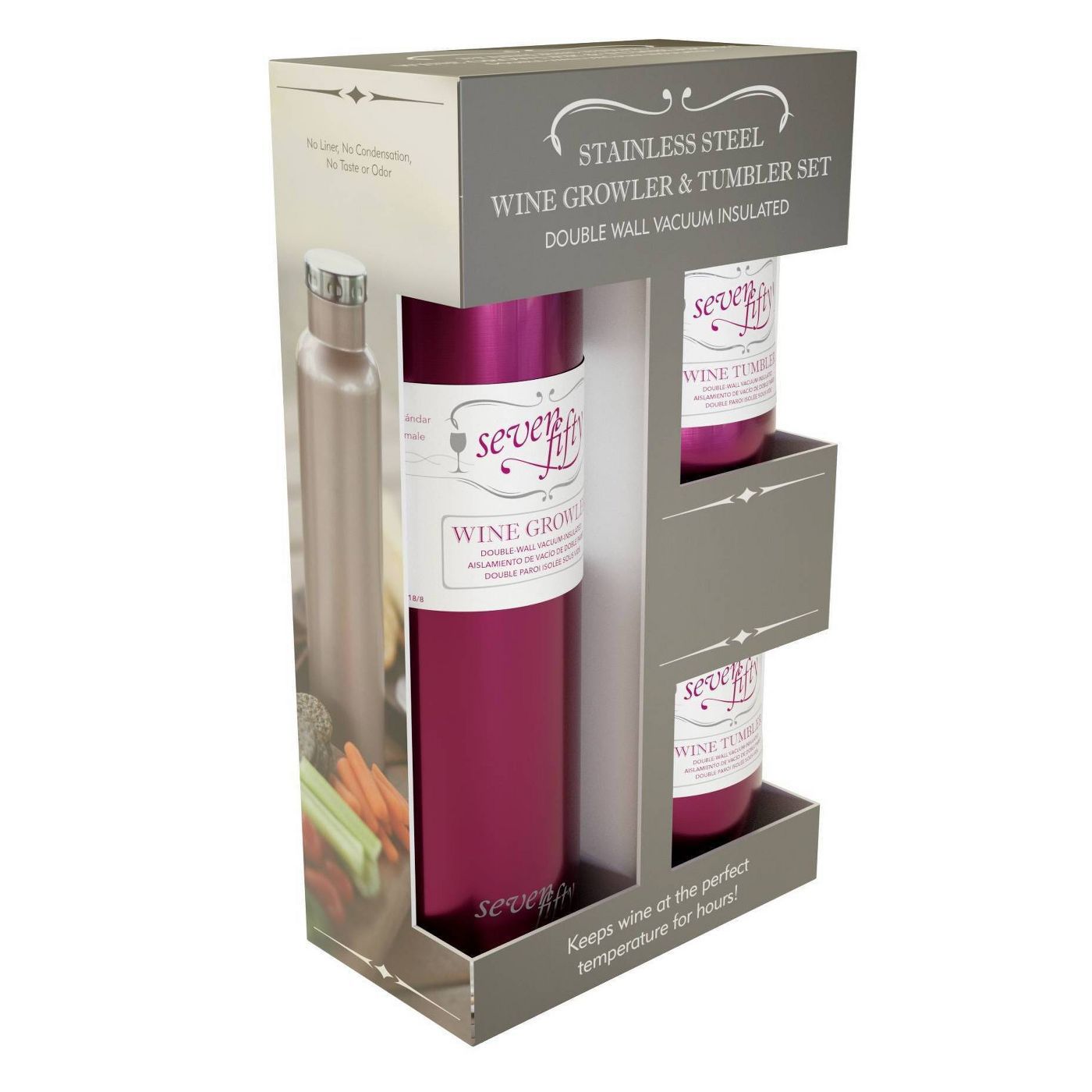 Seven/Fifty Wine Growler and Tumbler Set