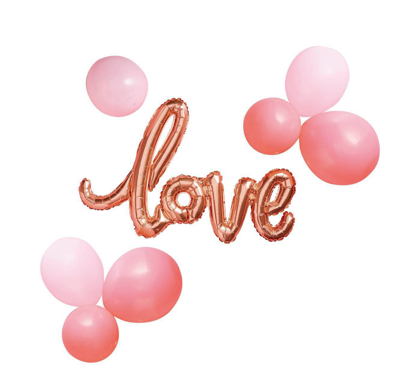 Spritz Foil and Latex Love Script Balloon Pack