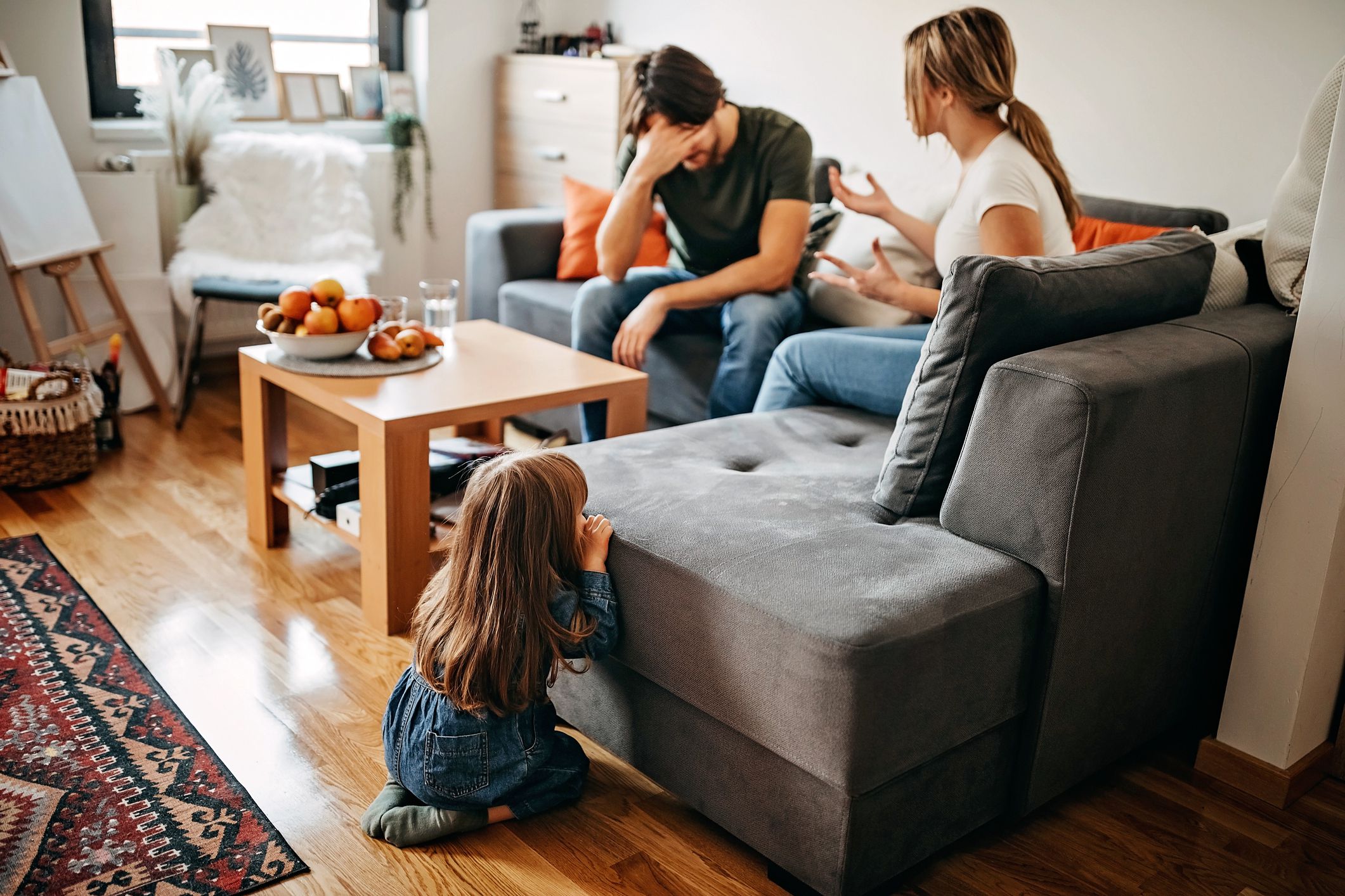Parents have relationship issues, arguing and fighting, wreak one's anger on kid