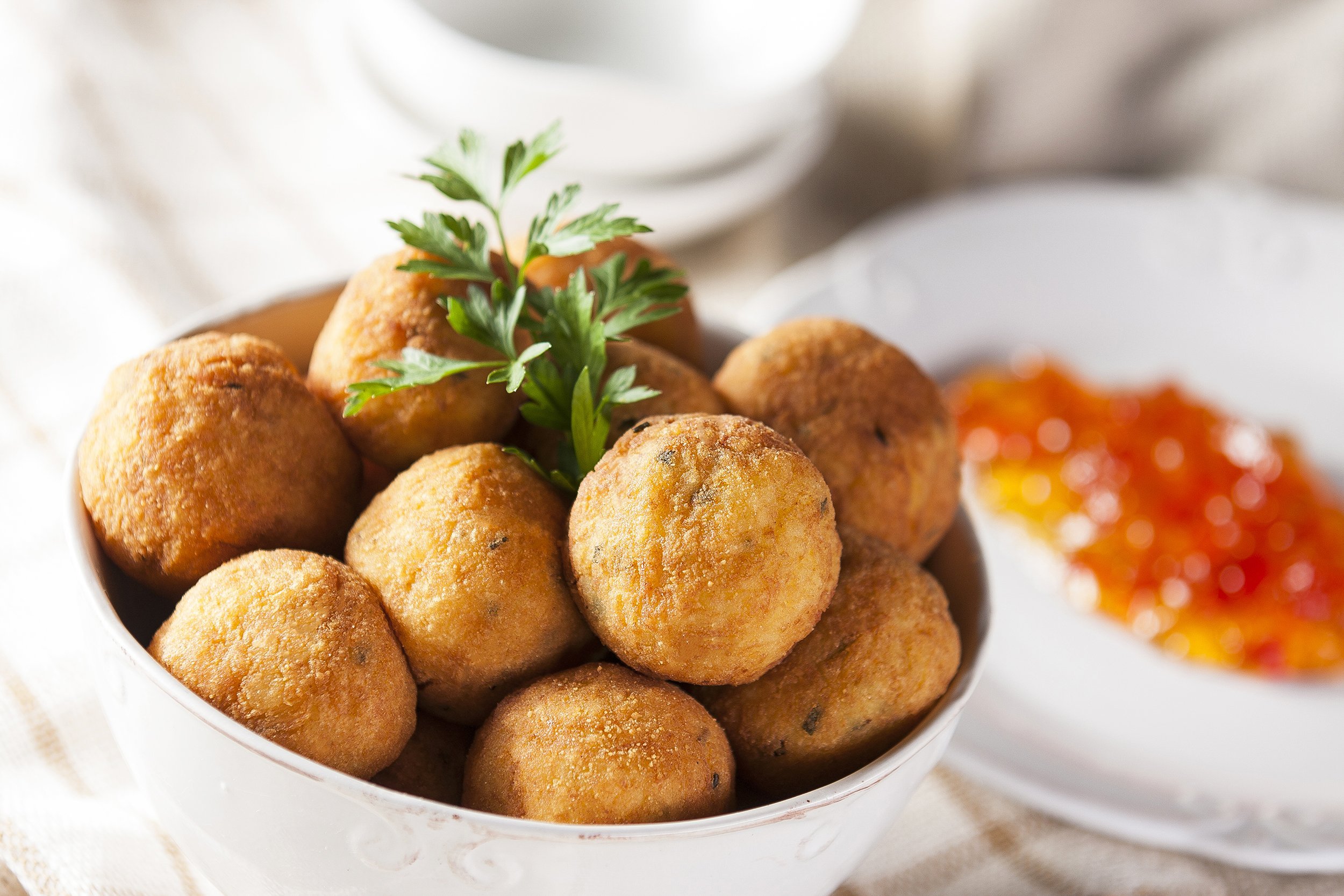 codfish cakes in bowl