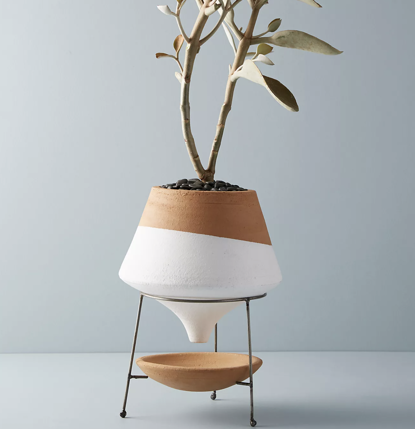 Dipped Clay Pot + Stand