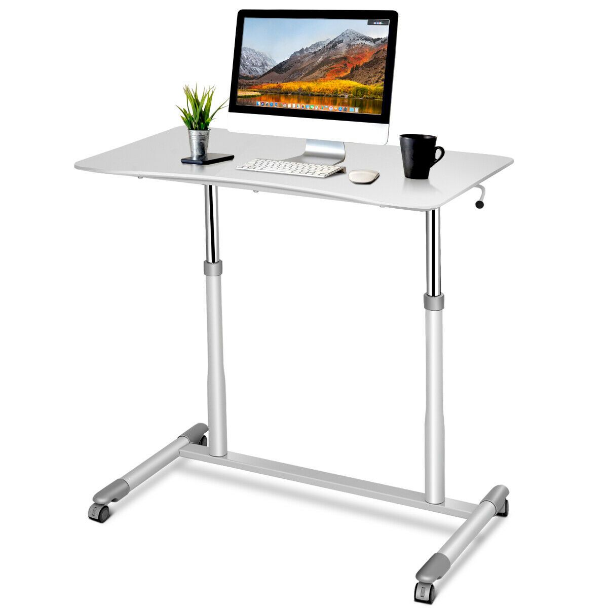 Costway Rolling Portable Notebook Table