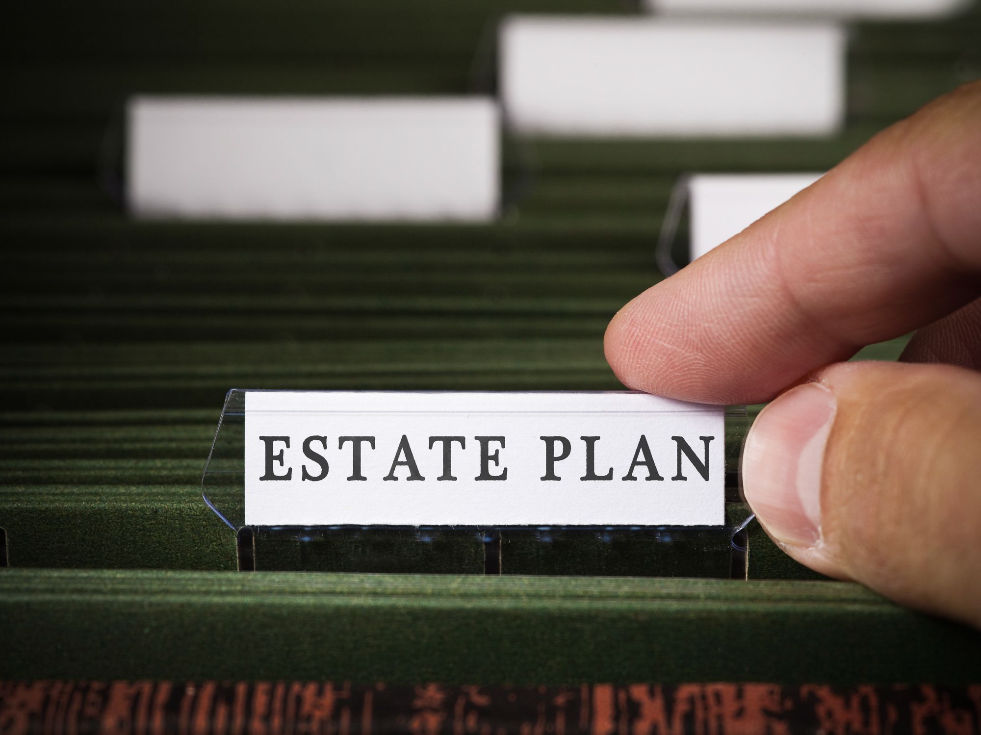 Office file folder in a business. Legal will for inheritance
