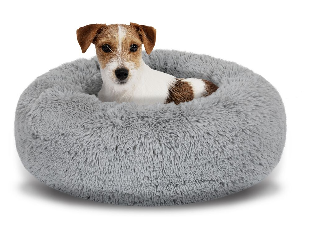 Long Fur Donut Dog Bed