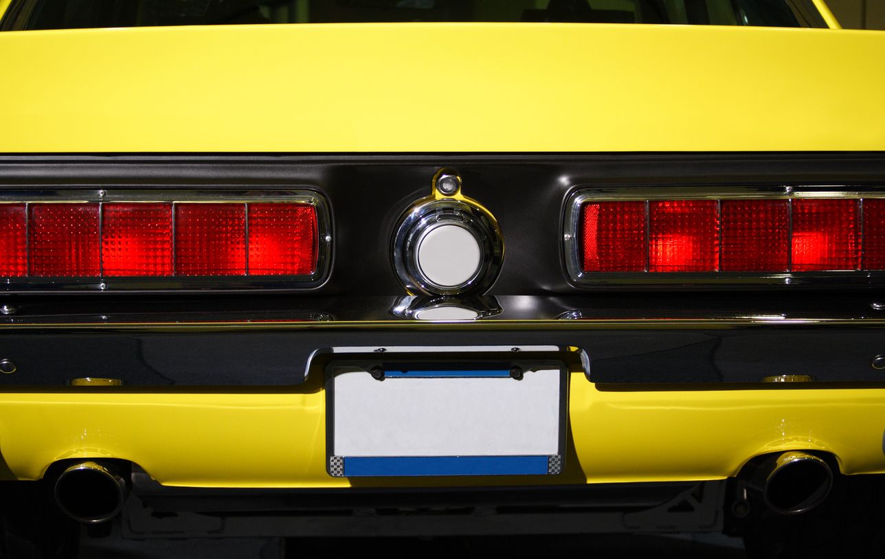 Gas Caps Under The License Plate
