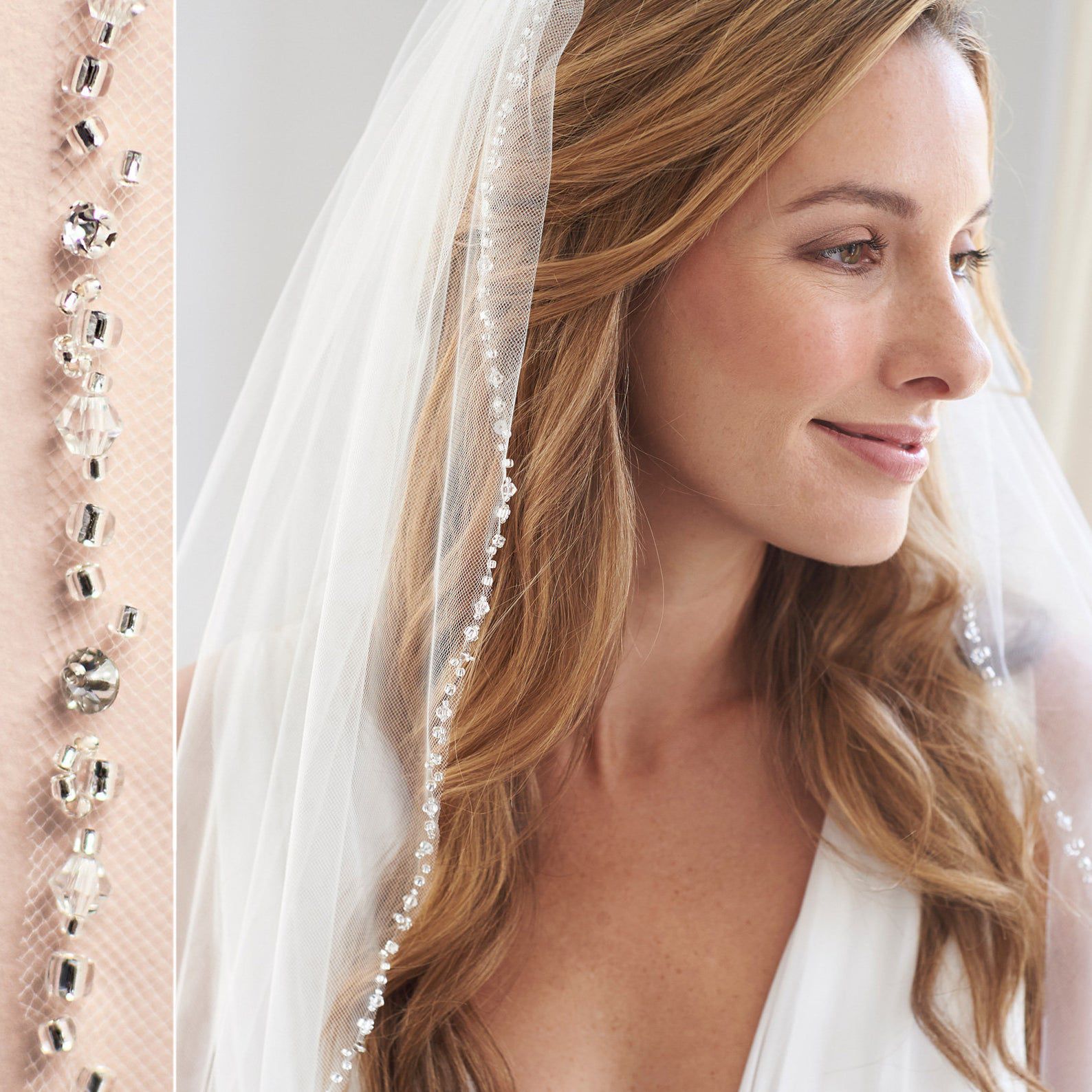 Beaded Wedding Veil