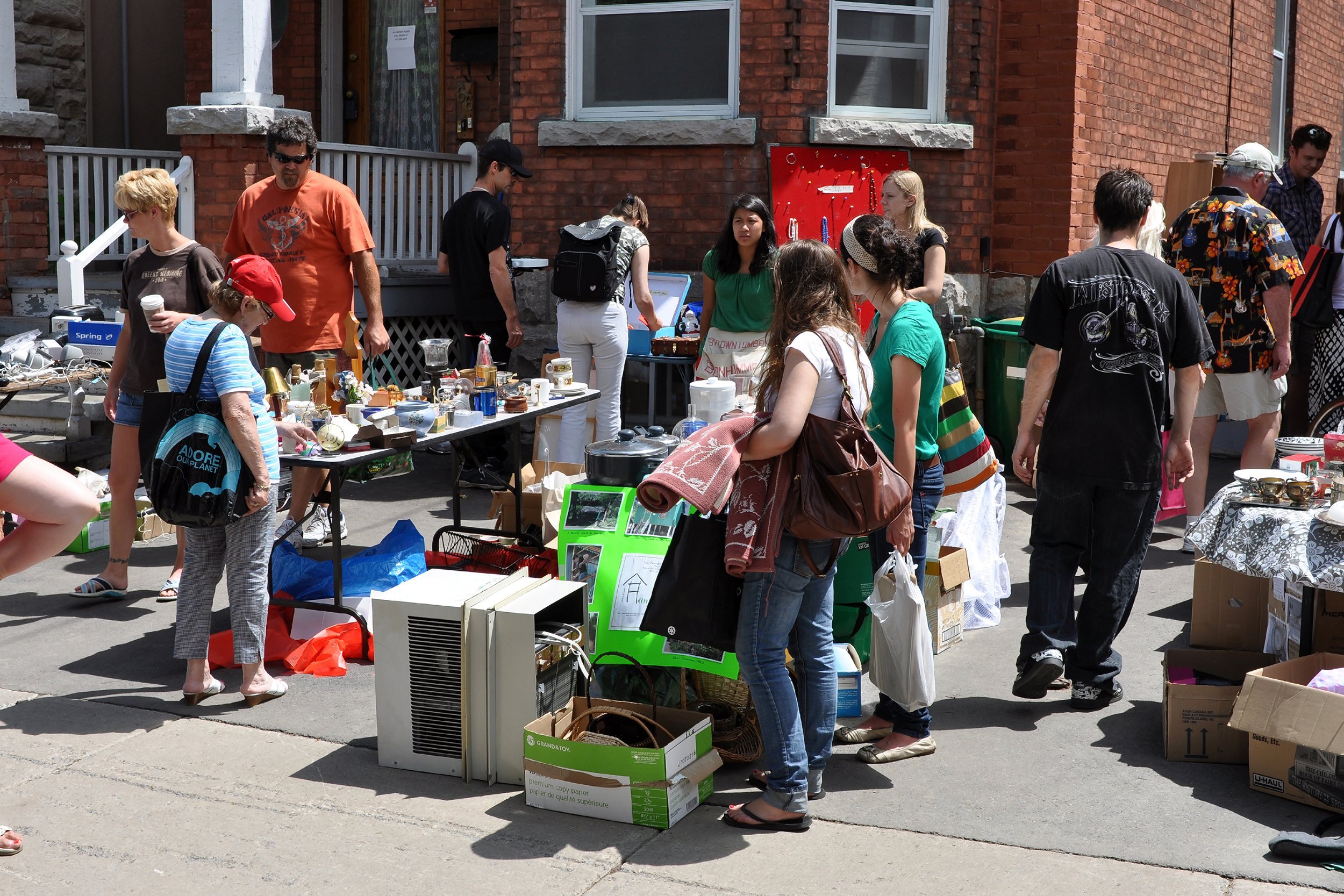 people at a garage sale